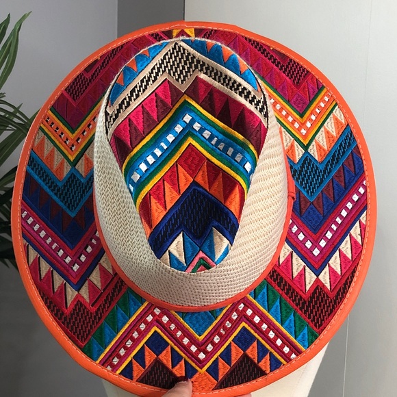 Guatemalan hand made Colorful Geometric Patterned Hat main image 11
